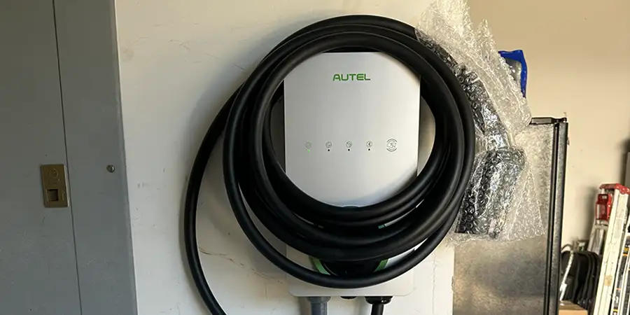EV Charger installed in a home