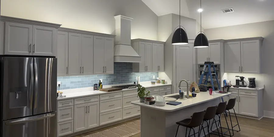 New kitchen lighting installed